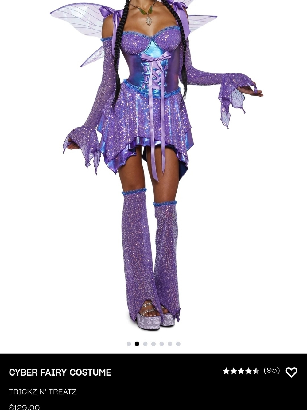 Trickz N' Treatz Purple Cyber Fairy Women's Costume